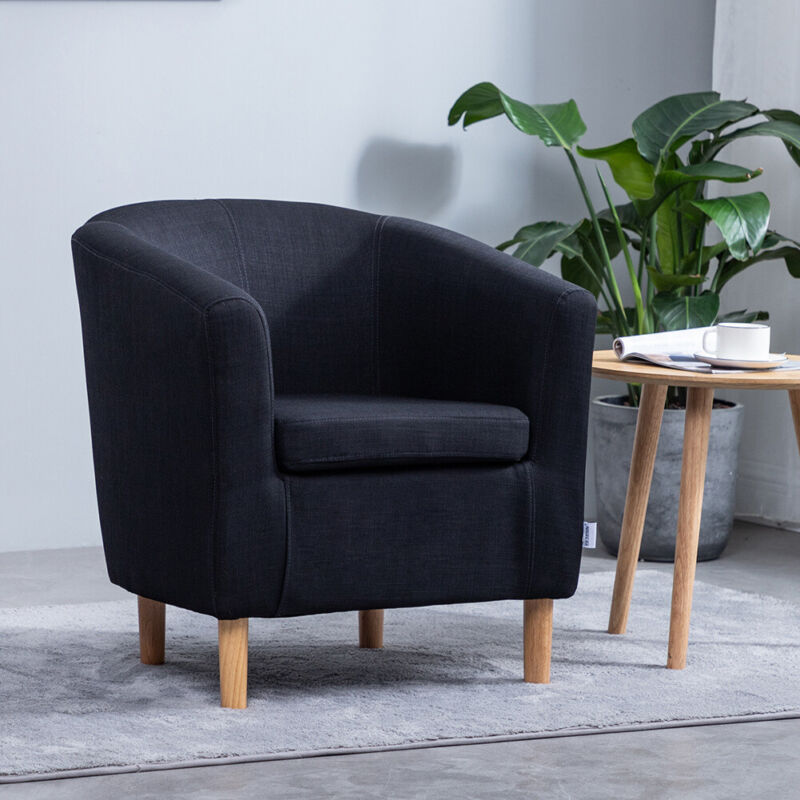 Victorian Retro Accent Armchair Wing High Back Chair Upholstered Lounge Fabric