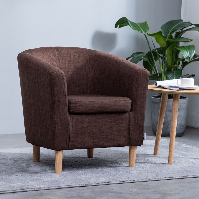 Victorian Retro Accent Armchair Wing High Back Chair Upholstered Lounge Fabric