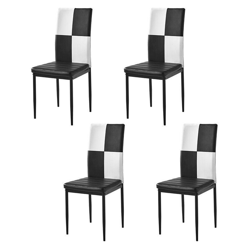 2/4/6 Dining Chairs Side Chairs High Back Velvet/Faux Leather Padded Seat Home