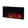 White Electric Fireplace Heater Log Flame Effect Standing Mantelpiece Suite 34''