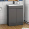 600 / 500 mm White or Grey Under Sink Bathroom Cabinet Floorstanding Storage