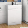 600 / 500 mm White or Grey Under Sink Bathroom Cabinet Floorstanding Storage
