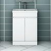 Floor or Wall Bathroom Vanity Unit Doors Drawer White with Baisn 500mm / 600mm