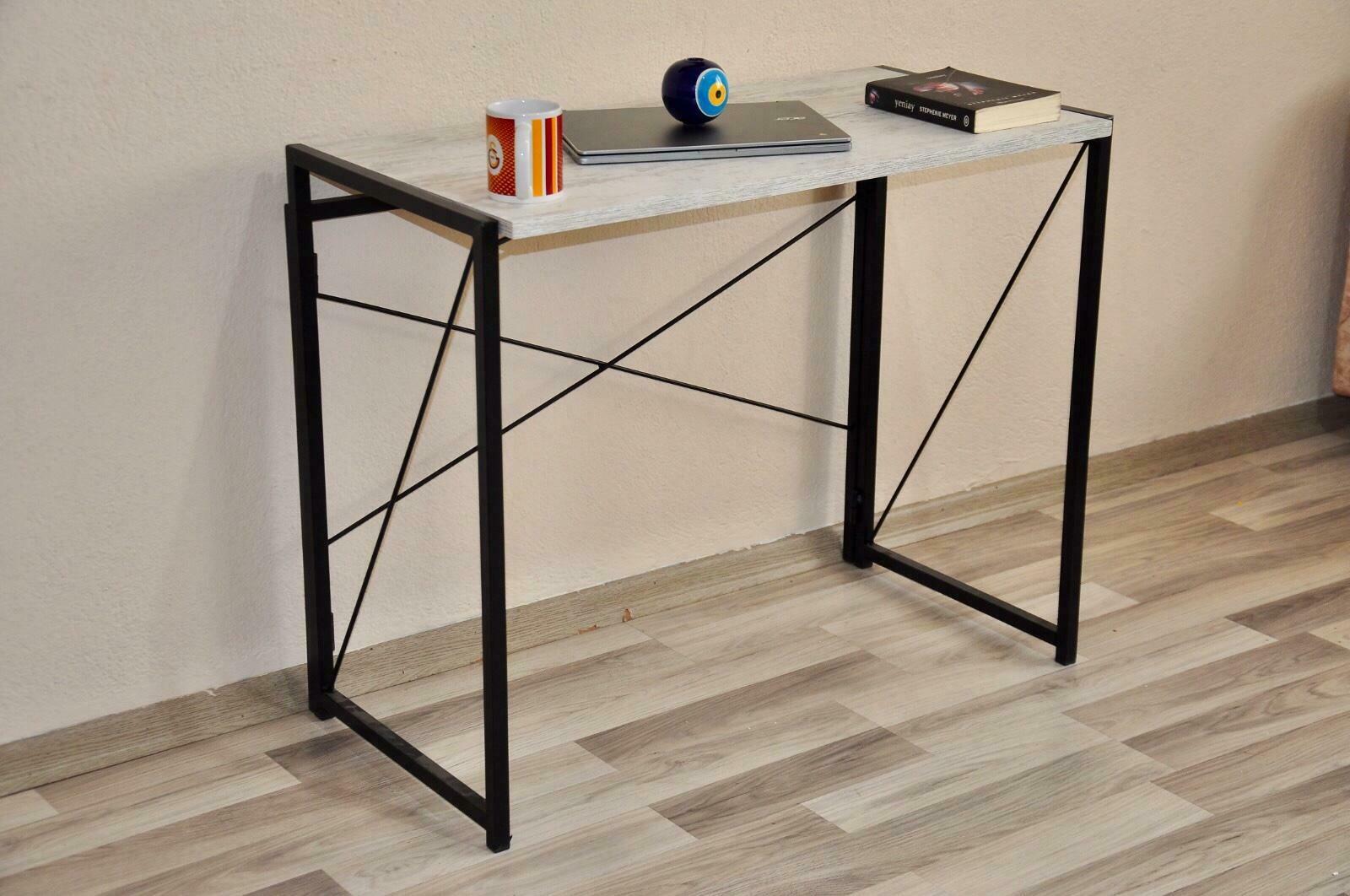 Folding Computer Desk Wooden Foldable Study Table Laptop PC Table Home Office