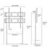 White No Drill Floor TV Stand Tall with Bracket Mount 32-100" Height Adjustable