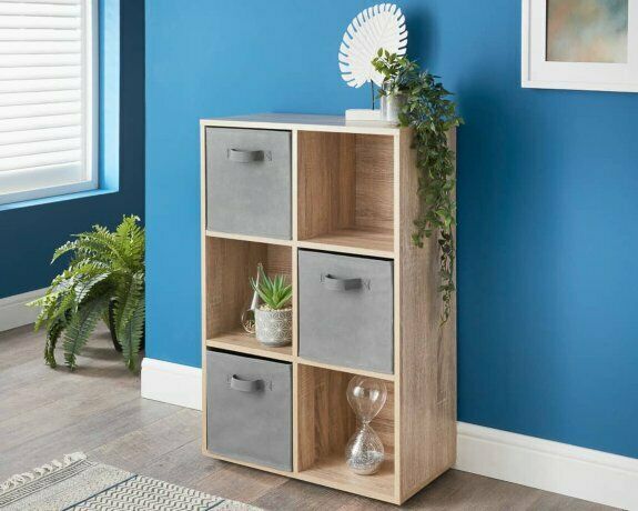 2/3/4/5/6 Tier Cubes Drawers Shelving Storage Unit Bookcase Cabinet Living Room