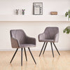 2X Dining Chairs Set Faux Suede Leather/Velvet Padded Metal Legs Armchair Home