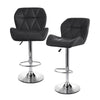2X Bar Stools Leather Swivel Gas Lift Rest Chair Home Kitchen Pub Breakfast Seat