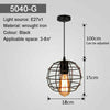 Industrial Geometric Ceiling Pendant Light Shade Retro Metal Cage Lampshade E27