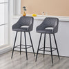 Pair of Bar Stool Black Blue Grey Velvet Chair Kitchen Bar Chair Modern Bar Home
