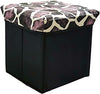 Single Folding Storage Pouffe Cube Foot Stool Seat Ottoman Footstool Toy Box