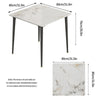 Large Modern Marble Dining Table Kitchen Dinner Desk 4-6 Person w/ Metal Legs