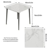 Large Modern Marble Dining Table Kitchen Dinner Desk 4-6 Person w/ Metal Legs