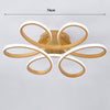 Modern Lamp Ring LED Ceiling Light Floral Petal Chandelier Light Home 58/74CM UK