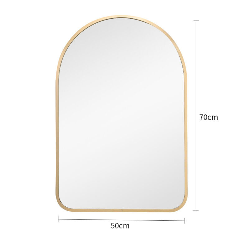 Wall Mirror Arched Metal Framed Dressing Makeup Mirror Large Medium Small Unit
