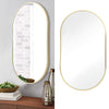 70*40cm Oval Arched Wall Mounted Mirror Bathroom Bedroom Makeup Dressing Mirror