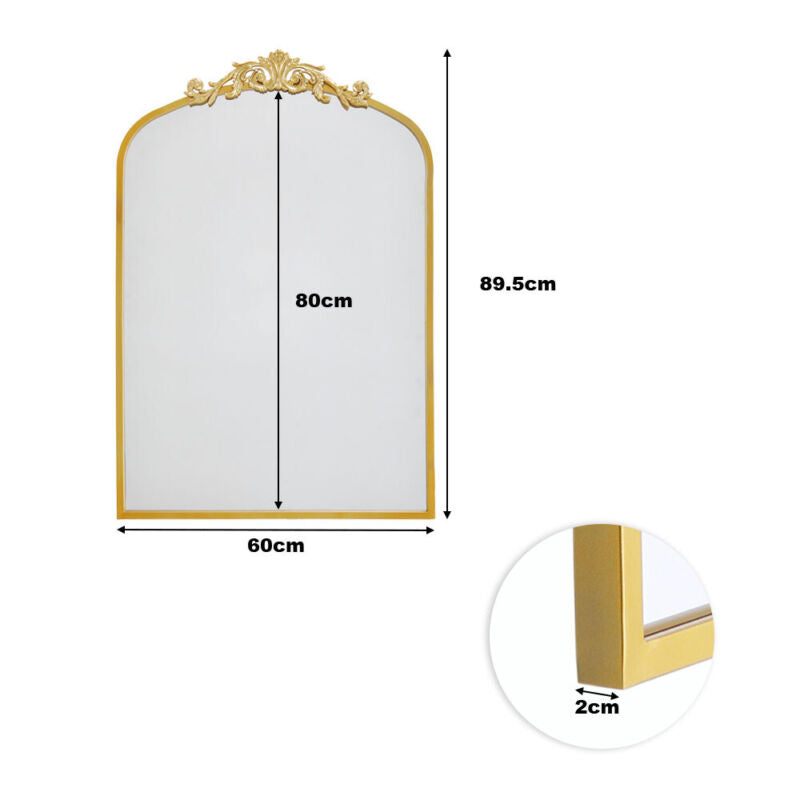 Large Arch Vintage Wall Mounted Mirror Bathroom Bedroom Makeup Dressing Mirror