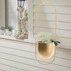 Wall Hanging Planter Flower Pot Metal Basket Bowl Decor Garden Indoor Black/Gold