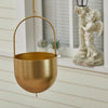 Wall Hanging Planter Flower Pot Metal Basket Bowl Decor Garden Indoor Black/Gold
