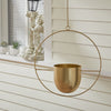 Wall Hanging Planter Flower Pot Metal Basket Bowl Decor Garden Indoor Black/Gold