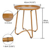49x42cm Side Table Round Metal Coffee Table for Living Room Decorative Furniture