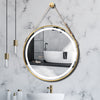 XL Round LED Bathroom Mirror Fogless Wall Mounted Vanity Mirror Toilet Washroom