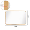 Horizontal Rectangular Wall Mirror Industrial Living room Bathroom Hallway 60cm