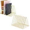 Simple Style Rose Gold Triangle Iron Wire Magazine Rack Black White Bookshelf UK