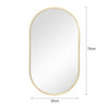 Metal Framed Wall Hanging Glass Oval Dressing Make-up Mirror Bathroom Home Decor
