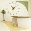 3D DIY Extra Large Roman Numerals Luxury Mirror Wall Sticker Clock Home Decor