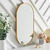 Black/Gold Oval Mirror Bathroom Bedroom Makeup Dressing Mirror Wall Mounted