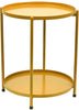 Accent Metal Side Table 2 Layer Sofa End Coffee Tray Snack Table for Living Room