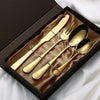 4pcs Stainless Steel Cutlery Sets Rainbow Colourful Iridescent Spoon Forks Set