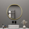 Round Wall Mirror for Bathroom Bedroom with Black/Gold Frame Wall Mounted