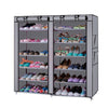 Shoe Rack Shelf Storage Organizer Cabinet 6-Row 2-Line 12 Lattices
