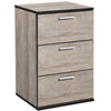 Modern Bedside Table Storage Nightstand Cabinet w/ 3 Drawers Bedroom Furniture
