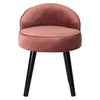 Velvet Makeup Vanity Stool Chair Padded Seat w/ Wooden Legs Dressing Table Stool