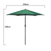2/2.5/2.7/3M Patio Parasol Sunshade Garden Umbrella Outdoor Canopy Tilt Crank