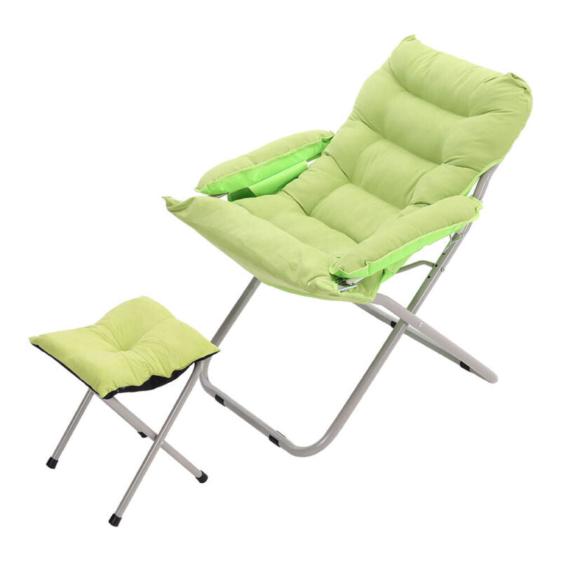 Recliner Armchair Sleeper Chair Lazy Sofa Lounger Home Napping Cinema Seat+Stool