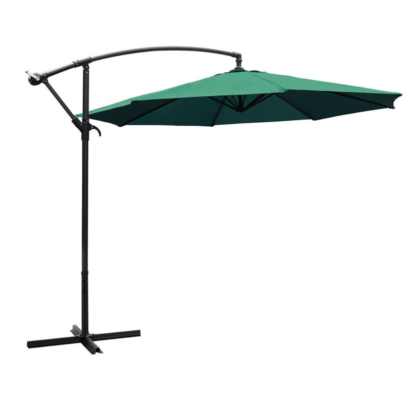 Sun Parasol Garden Sun Shade Umbrella Patio Outdoor Banana Parasol with Base Kit
