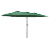 4.6M Cantilever Parasol Garden Banana Sun Umbrella Manual Rocker Shade Canopy UK