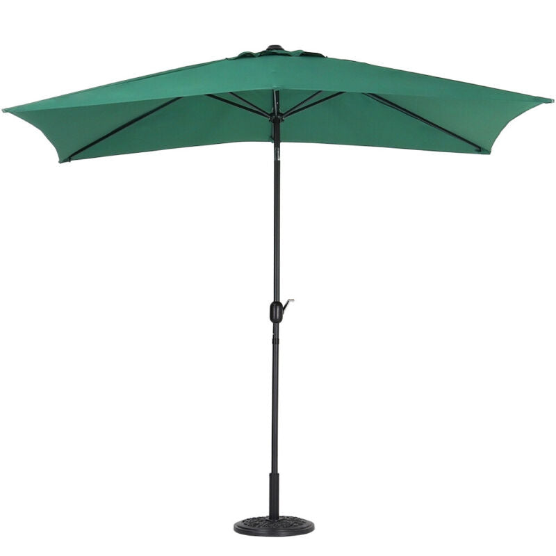 Garden Parasol Umbrella 3M Crank Tilt Sunshade Banana Umbrella With/No Base UK