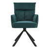 Velvet Swivel Dining Chairs Padded Seat Accent Armchair Home & Office Metal Legs