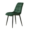 2× Modern Kitchen Dining Chairs Velvet Padded Seat Office Living Room Chair Set