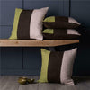 Set of 4 Soft Faux Suede 18" Cushion Covers Stripe Design- Many Colour Options