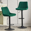 2x Breakfast Bar Stools Velvet Swivel Gas Lift Chairs Kitchen Pub Cafe Barstools