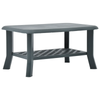 Coffee Table Modern Rectangle Lower Shelf Living Room Plastic Outdoor Dining New