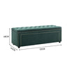 Velvet Upholstered Bench Storage Ottoman Bedroom Tufted Button Seat Blanket Box