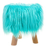 LUXURY WOODEN FOOTSTOOL OTTOMAN POUFFE STOOL FOOT REST PADDED SEAT BEDROOM ROUND