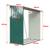 Galvanised Steel Pent Roof Firewood Store Storage Sheds Garden Shade Logs Holder